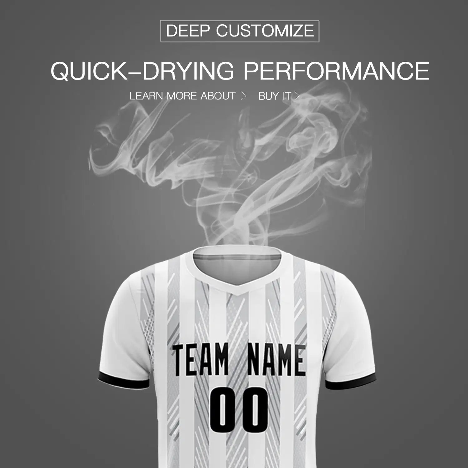 Custom White Black-White Soft Soccer Sets Jersey