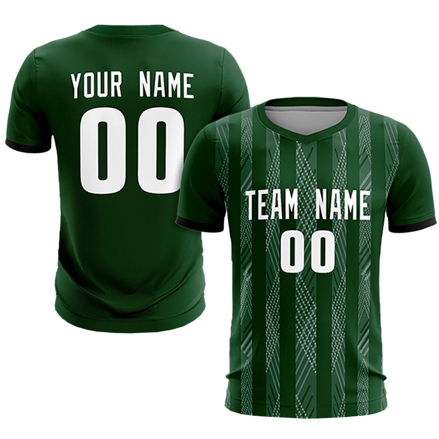 Custom Green Gray-White Soft Soccer Sets Jersey