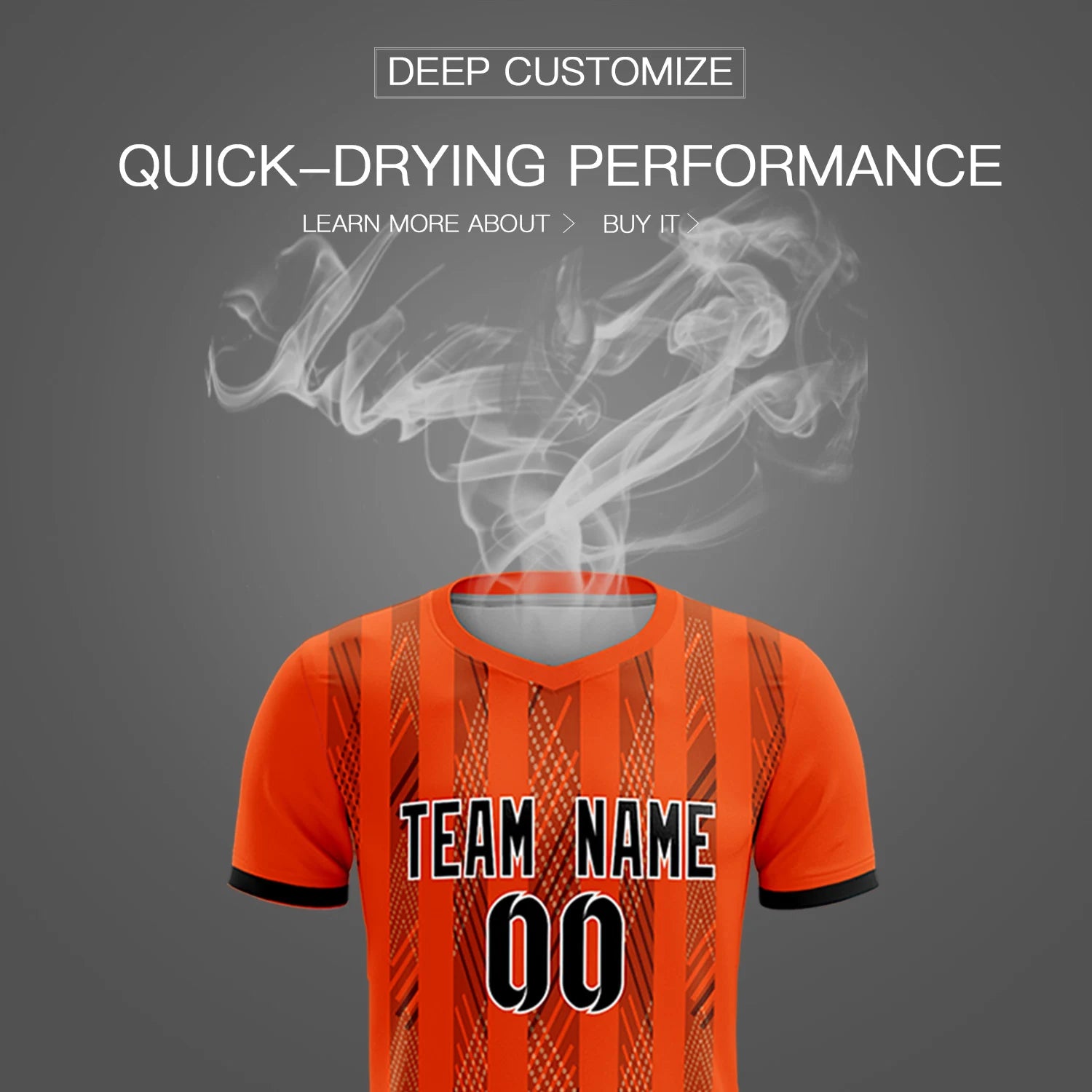 Custom Orange Black-White Soft Soccer Sets Jersey