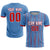 Custom Light Blue Red-White Soft Soccer Sets Jersey