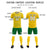 Custom Gold01 Kelly Green-White Soft Soccer Sets Jersey