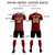 Custom Crimson Khaki-White Soft Soccer Sets Jersey