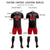 Custom Black Red-White Soft Soccer Sets Jersey