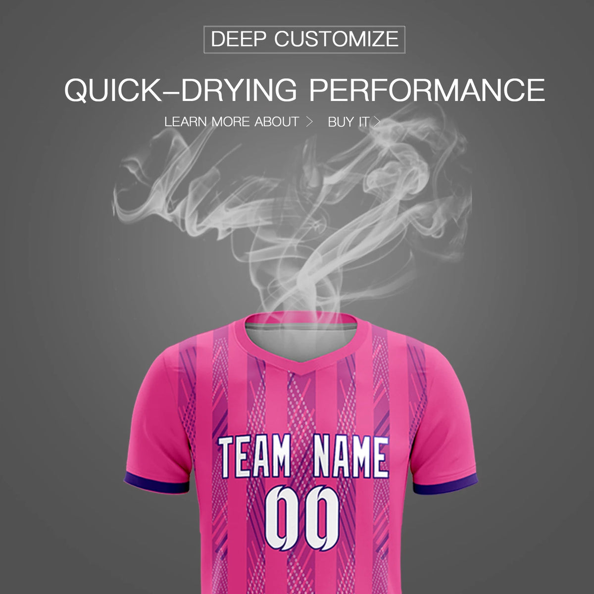 Custom Pink Purple-White Soft Soccer Sets Jersey