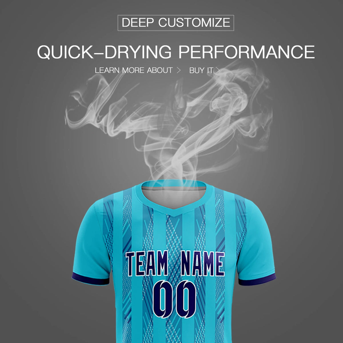 Custom Powder Blue Purple-White Soft Soccer Sets Jersey