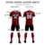 Custom Crimson Black-Gray Soft Soccer Sets Jersey