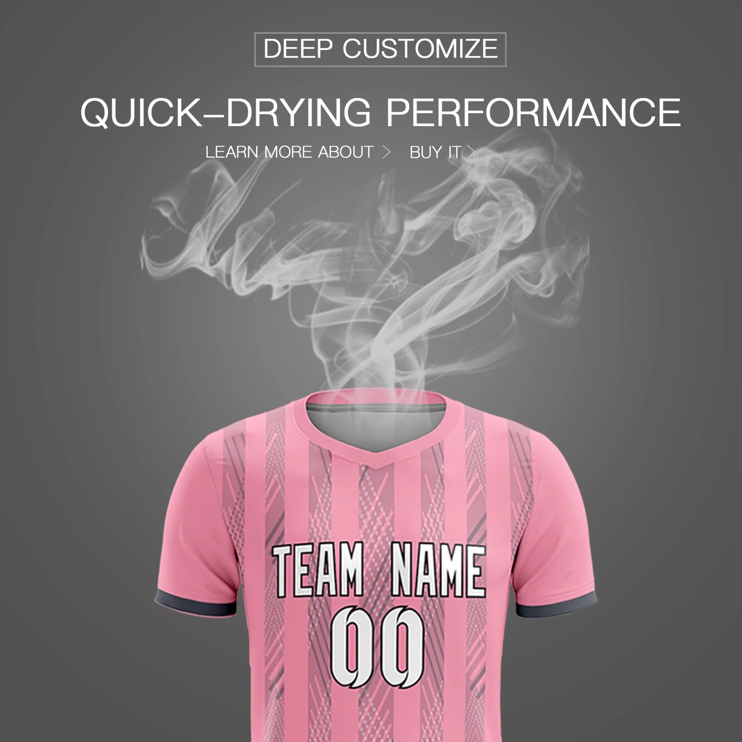 Custom Light Pink Gray-White Soft Soccer Sets Jersey