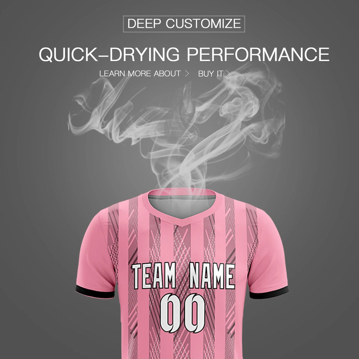 Custom Light Pink Black-White Soft Soccer Sets Jersey