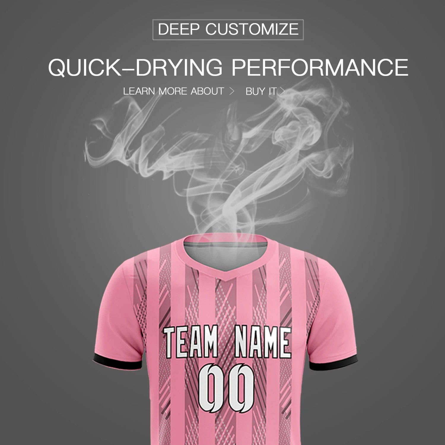 Custom Light Pink Black-White Soft Soccer Sets Jersey
