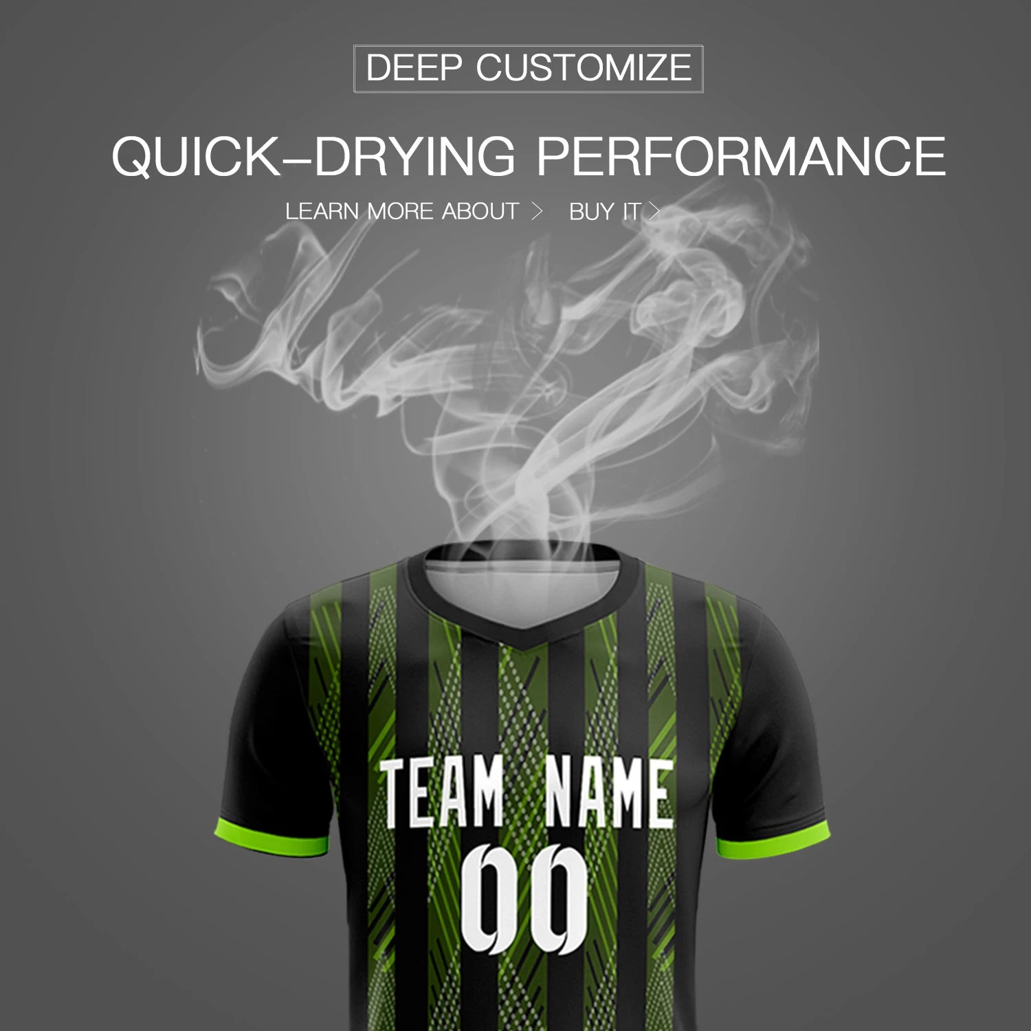 Custom Black Neon Green-White Soft Soccer Sets Jersey