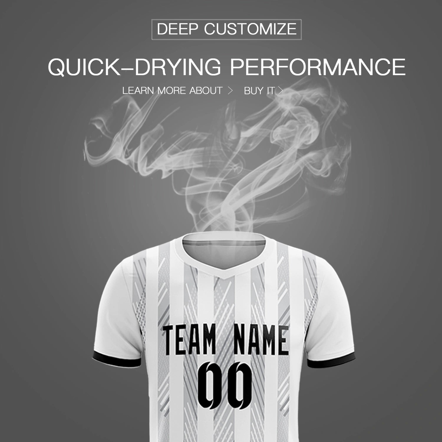 Custom White Black-White Soft Soccer Sets Jersey