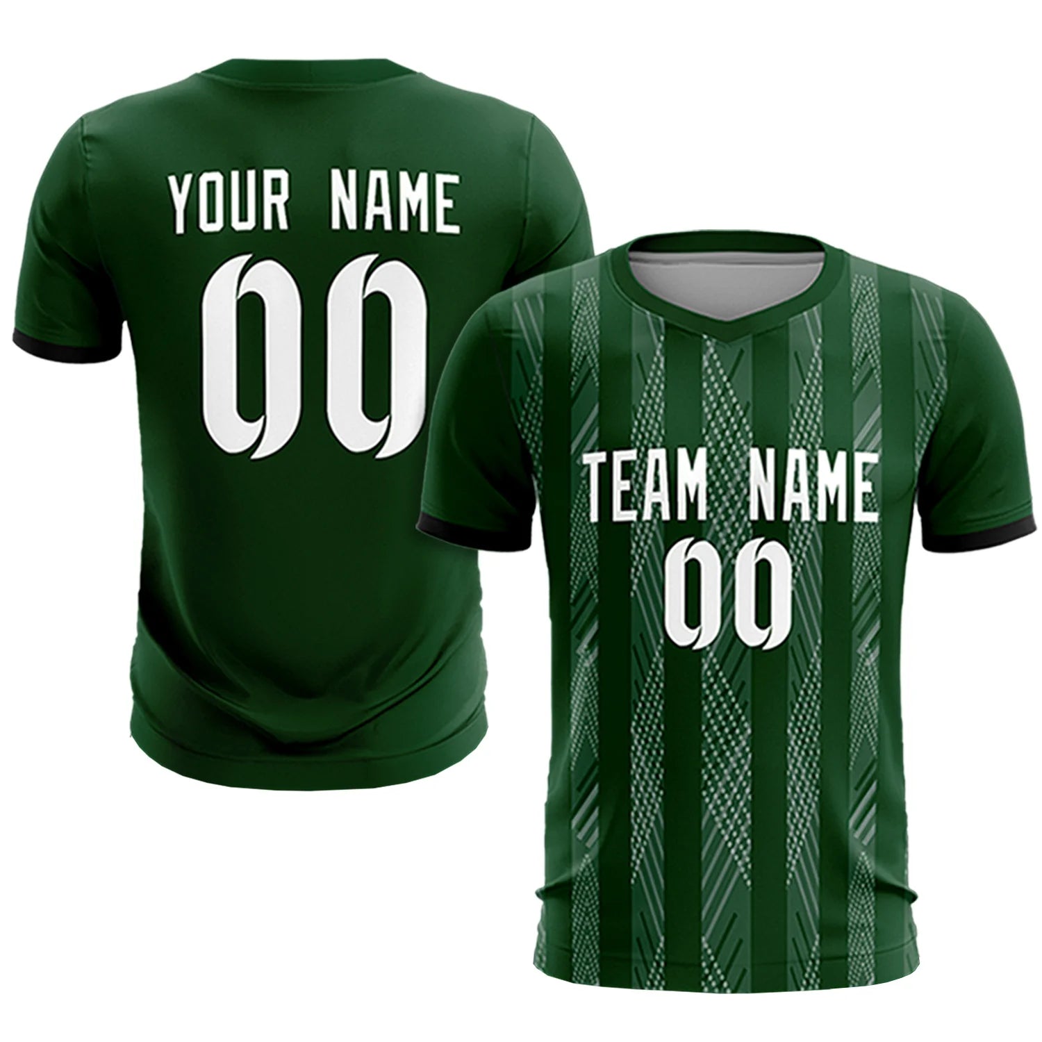 Custom Green Gray-White Soft Soccer Sets Jersey