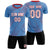 Custom Light Blue Red Printing Sportswear Soccer Sets Jersey