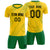 Custom Gold01 Kelly Green Printing Sportswear Soccer Sets Jersey