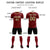 Custom Crimson Khaki Printing Sportswear Soccer Sets Jersey