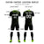 Custom Black Neon Green Printing Sportswear Soccer Sets Jersey