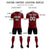 Custom Crimson Gray Printing Sportswear Soccer Sets Jersey