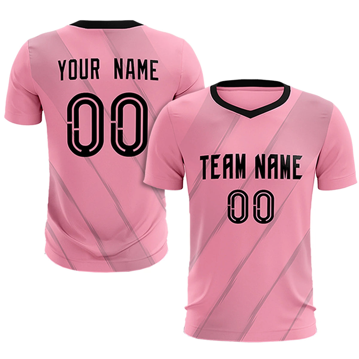Custom Pink Gray Printing Sportswear Soccer Sets Jersey