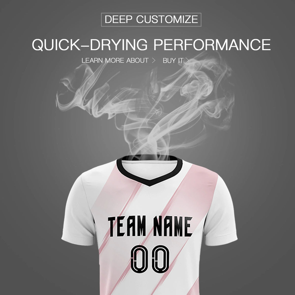 Custom White Red Printing Sportswear Soccer Sets Jersey