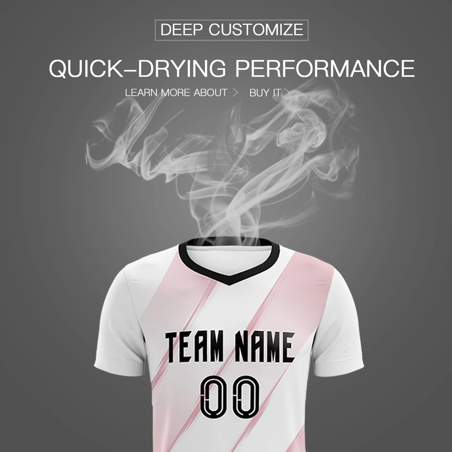 Custom White Red Printing Sportswear Soccer Sets Jersey