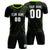 Custom Black Neon Green Printing Sportswear Soccer Sets Jersey