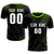 Custom Black Neon Green Printing Sportswear Soccer Sets Jersey