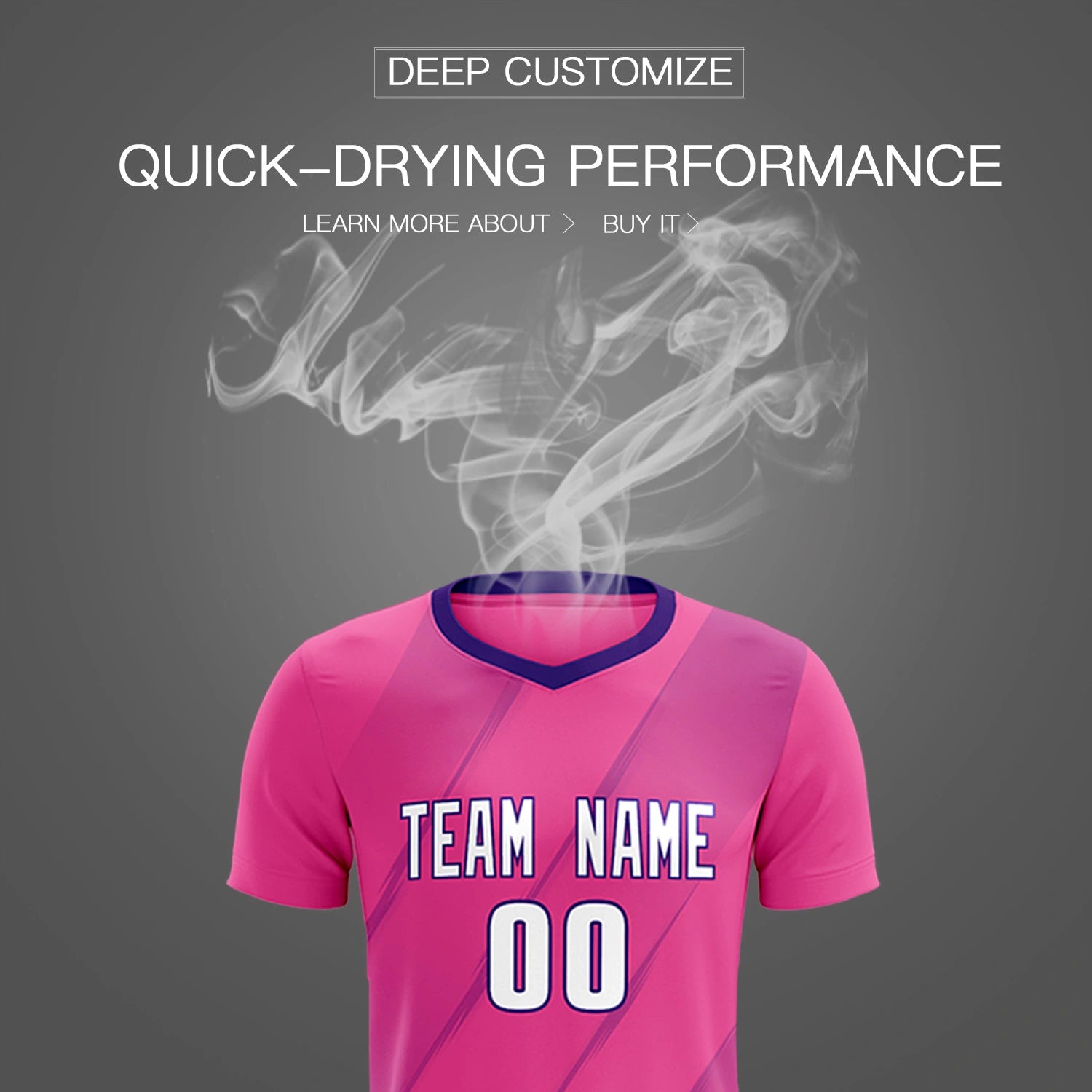 Custom Pink Purple Printing Sportswear Soccer Sets Jersey