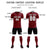 Custom Crimson Gray Printing Sportswear Soccer Sets Jersey