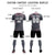 Custom Dark Gray Light Pink Printing Sportswear Soccer Sets Jersey