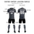 Custom Dark Gray Black Printing Sportswear Soccer Sets Jersey