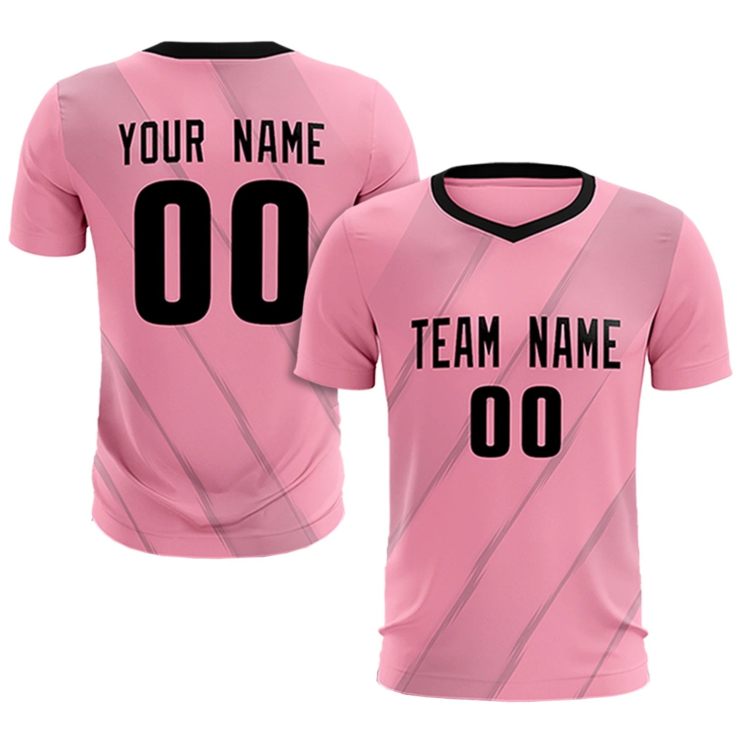 Custom Pink Gray Printing Sportswear Soccer Sets Jersey