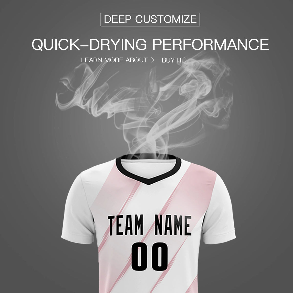 Custom White Red Printing Sportswear Soccer Sets Jersey