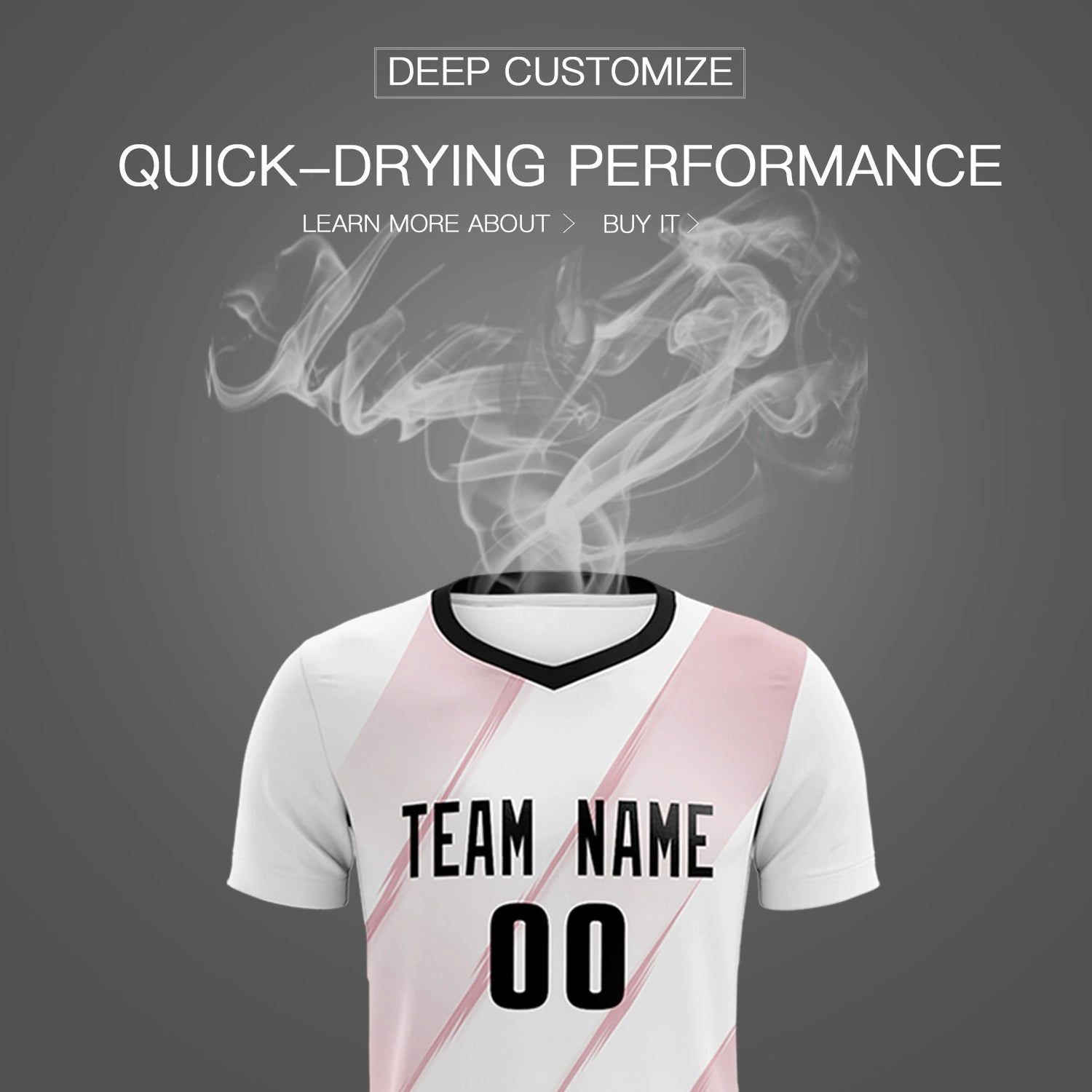 Custom White Red Printing Sportswear Soccer Sets Jersey
