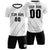 Custom White Black Printing Sportswear Soccer Sets Jersey