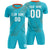 Custom Aqua Orange Printing Sportswear Soccer Sets Jersey