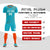 Custom Aqua Orange Printing Sportswear Soccer Sets Jersey