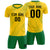 Custom Gold01 Kelly Green Printing Sportswear Soccer Sets Jersey