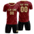 Custom Crimson Khaki Printing Sportswear Soccer Sets Jersey