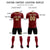 Custom Crimson Khaki Printing Sportswear Soccer Sets Jersey