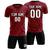 Custom Crimson Gray Printing Sportswear Soccer Sets Jersey