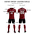 Custom Crimson Gray Printing Sportswear Soccer Sets Jersey