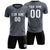 Custom Dark Gray Gray Printing Sportswear Soccer Sets Jersey