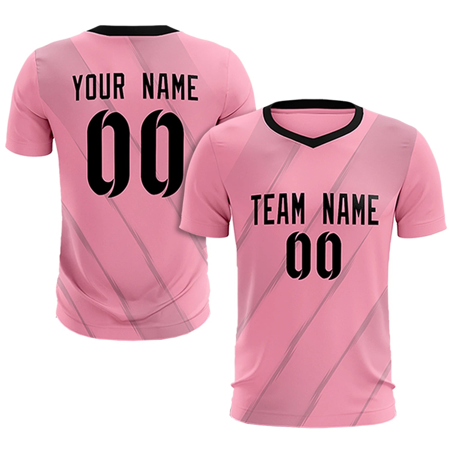 Custom Pink Gray Printing Sportswear Soccer Sets Jersey