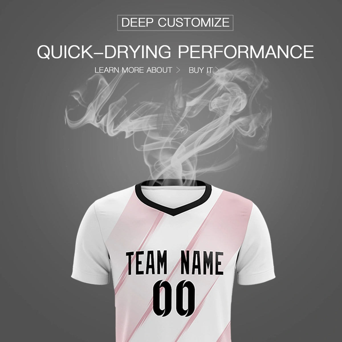 Custom White Red Printing Sportswear Soccer Sets Jersey