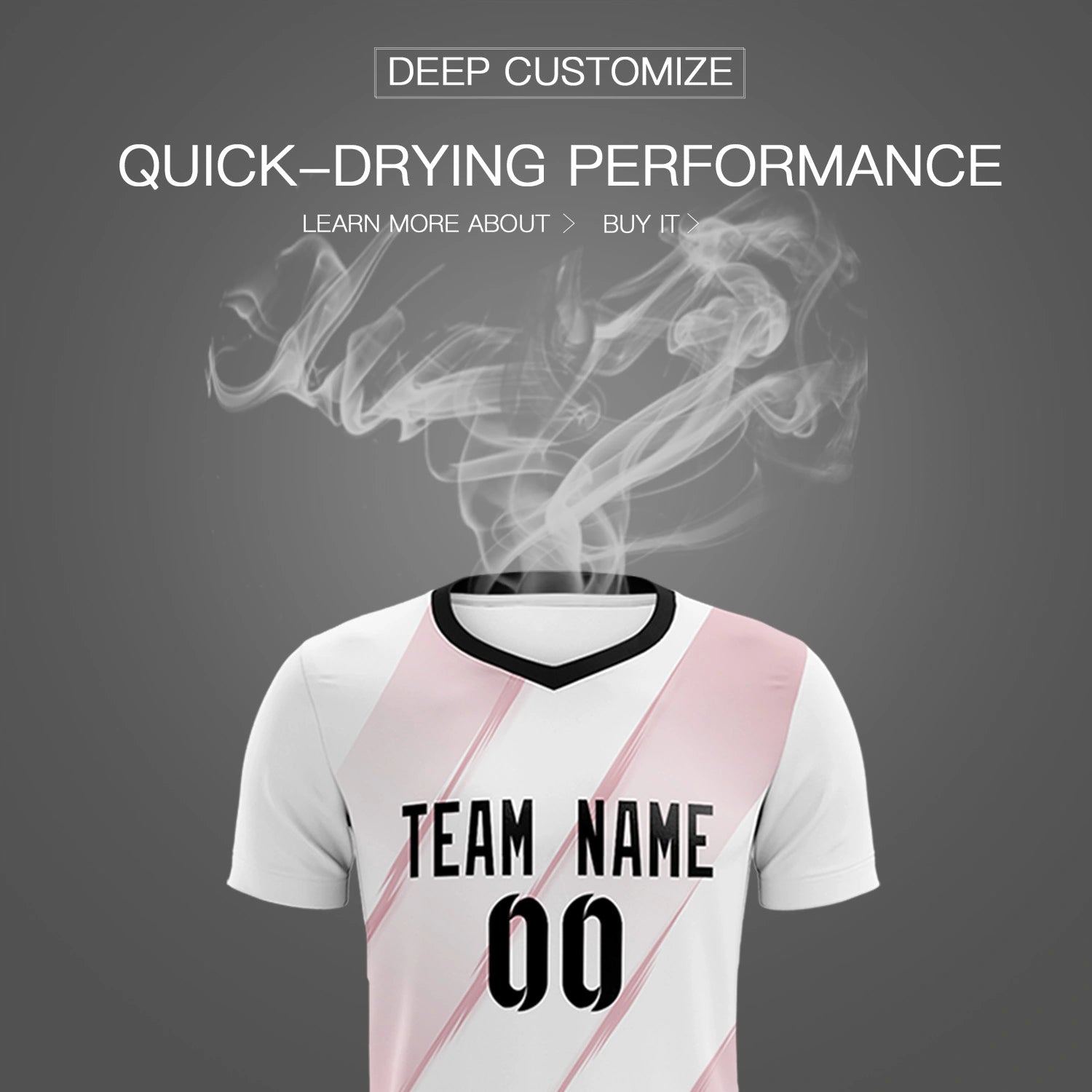 Custom White Red Printing Sportswear Soccer Sets Jersey
