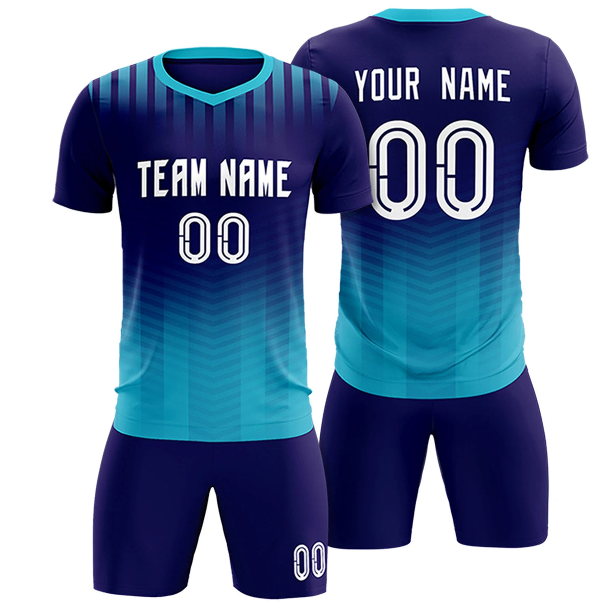 Custom Purple Sky Blue Soft Training Uniform Soccer Sets Jersey