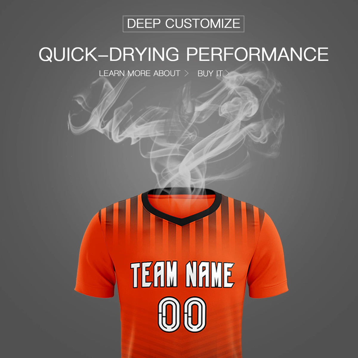 Custom Orange Black Soft Training Uniform Soccer Sets Jersey