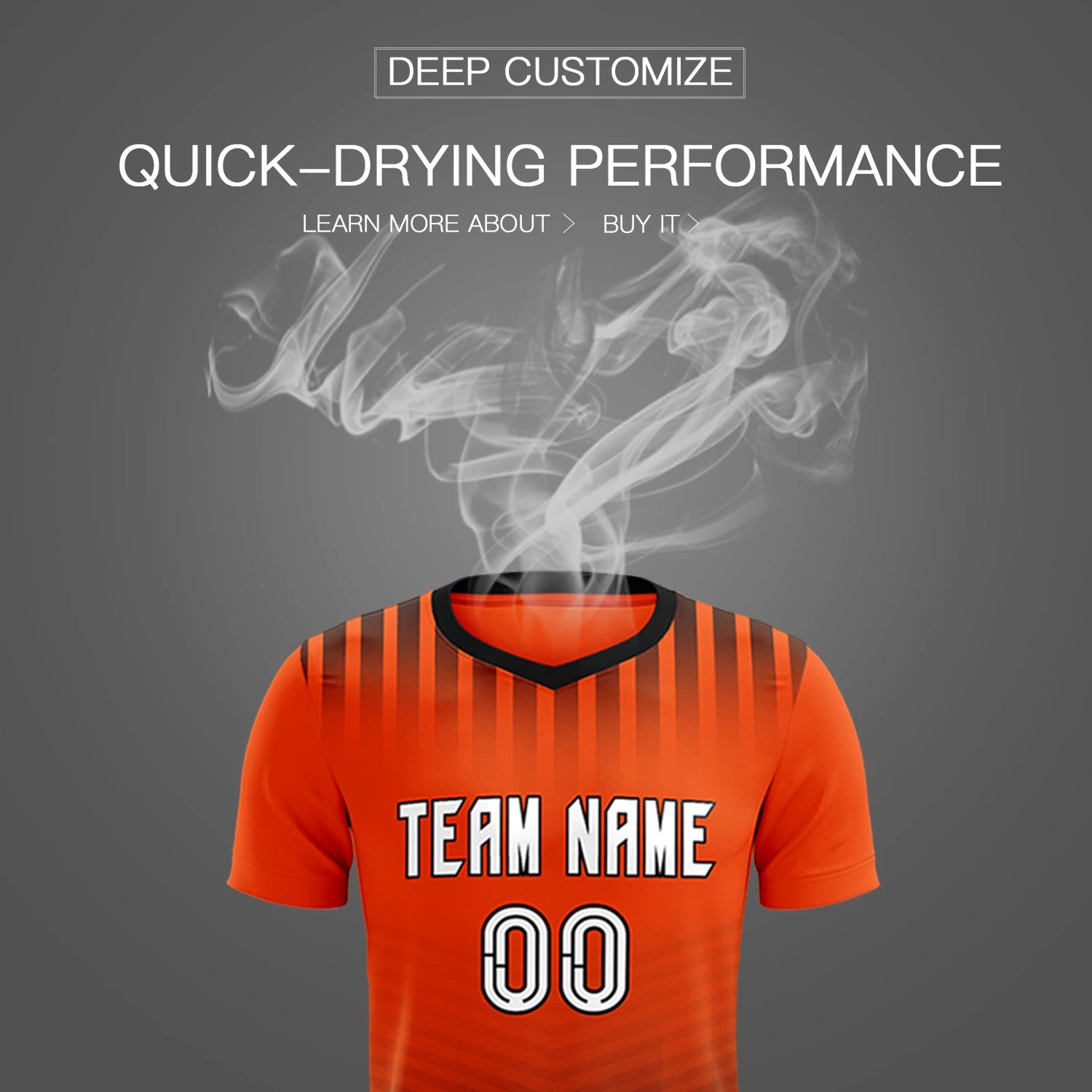 Custom Orange Black Soft Training Uniform Soccer Sets Jersey