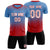 Custom Light Blue Red Soft Training Uniform Soccer Sets Jersey