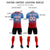 Custom Light Blue Red Soft Training Uniform Soccer Sets Jersey